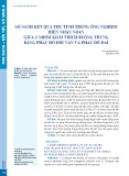 So sánh kết quả thụ tinh trong ống nghiệm hiến nhận noãn giữa 2 nhóm kích thích buồng trứng bằng phác đồ đối vận và phác đồ dài