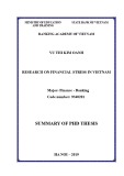 Summary of Phd thesis: Research on financial stress in Vietnam