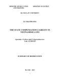 Summary of dissertation: The state compensation liability in Vietnamese laws