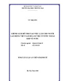 Tóm tắt luận án Tiến sĩ Kinh tế: Chính sách hỗ trợ tạo việc làm cho người lao động Việt Nam đi làm việc ở nước ngoài khi về nước