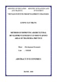 Abstract in economics: Methods of improving argricultural development efficiency in mountainous areas of Thanh Hoa province