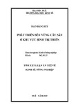 Tóm tắt luận án Tiến sĩ Kinh tế Nông nghiệp: Phát triển bền vững cây sắn ở khu vực Bình Trị Thiên