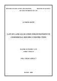 Phd. thesis abtract: Law on land allocation for investment in commercial housing construction