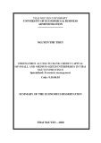 Summary of the Economics dissertation: Strengthen access to bank credit capital of small and medium-sized enterprises in Thai Nguyen province