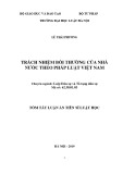 Tóm tắt luận án Tiến sĩ Luật học: Trách nhiệm bồi thường của nhà nước theo pháp luật Việt Nam