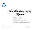 Bài giảng Biến đổi năng lượng điện cơ - Bài 1