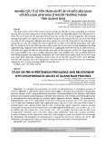 Nghiên cứu tỉ lệ tiền tăng huyết áp và mối liên quan với rối loạn lipid máu ở người trưởng thành tỉnh Quảng Nam