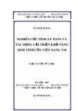 Luận án Tiến sĩ Y học: Nghiên cứu tính an toàn và tác dụng cải thiện khả năng sinh tinh của viên nang Y10