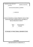 Summary of Doctoral dissertation: Clinical, subclinical characteristics and factors associated with gastrointestinal bleeding in dengue pediatric patients