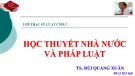 Bài giảng Học thuyết nhà nước và pháp luật