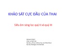 Bài giảng Khảo sát cực đầu của thai