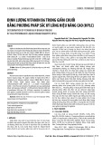 Định lượng Vitamin B6 trong giấm chuối bằng phương pháp sắc ký lỏng hiệu năng cao (HPLC)