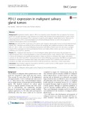 PD-L1 expression in malignant salivary gland tumors