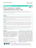 PD-L1 assessment in pediatric rhabdomyosarcoma: A pilot study