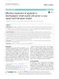 Effective treatment of apatinib in desmoplastic small round cell tumor: A case report and literature review