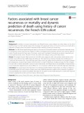 Factors associated with breast cancer recurrences or mortality and dynamic prediction of death using history of cancer recurrences: The French E3N cohort