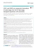CD31 and VEGF are prognostic biomarkers in early-stage, but not in late-stage, laryngeal squamous cell carcinoma