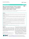 Risk of second primary Cancer among bladder Cancer patients: A populationbased cohort study in Korea