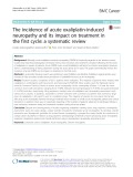The incidence of acute oxaliplatin-induced neuropathy and its impact on treatment in the first cycle: A systematic review
