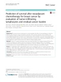 Prediction of survival after neoadjuvant chemotherapy for breast cancer by evaluation of tumor-infiltrating lymphocytes and residual cancer burden