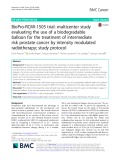 BioPro-RCMI-1505 trial: Multicenter study evaluating the use of a biodegradable balloon for the treatment of intermediate risk prostate cancer by intensity modulated radiotherapy; study protocol