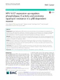 HPV-16 E7 expression up-regulates phospholipase D activity and promotes rapamycin resistance in a pRB-dependent manner