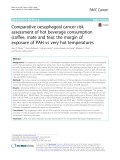 Comparative oesophageal cancer risk assessment of hot beverage consumption (coffee, mate and tea): The margin of exposure of PAH vs very hot temperatures