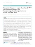Occupational exposure to petroleum-based and oxygenated solvents and hypopharyngeal and laryngeal cancer in France: The ICARE study