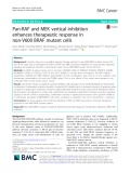 Pan-RAF and MEK vertical inhibition enhances therapeutic response in non-V600 BRAF mutant cells
