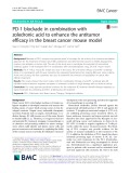 PD-1 blockade in combination with zoledronic acid to enhance the antitumor efficacy in the breast cancer mouse model