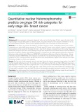 Quantitative nuclear histomorphometry predicts oncotype DX risk categories for early stage ER+ breast cancer