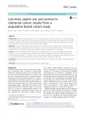 Low-dose aspirin use and survival in colorectal cancer: Results from a population-based cohort study