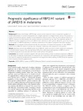 Prognostic significance of RBP2-H1 variant of JARID1B in melanoma
