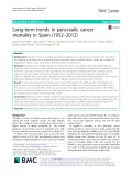 Long-term trends in pancreatic cancer mortality in Spain (1952–2012)