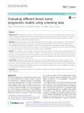 Evaluating different breast tumor progression models using screening data