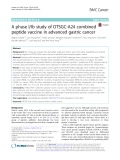 A phase I/Ib study of OTSGC-A24 combined peptide vaccine in advanced gastric cancer