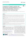 Comparison of hepatic resection and transarterial chemoembolization for UICC stage T3 hepatocellular carcinoma: A propensity score matching study