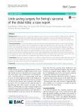 Limb saving surgery for Ewing’s sarcoma of the distal tibia: A case report
