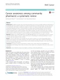 Cancer awareness among community pharmacist: A systematic review