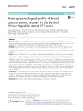 Histo-epidemiological profile of breast cancers among women in the Central African Republic: About 174 cases