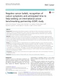 Negative cancer beliefs, recognition of cancer symptoms and anticipated time to help-seeking: An international cancer benchmarking partnership (ICBP) study