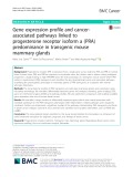 Gene expression profile and cancerassociated pathways linked to progesterone receptor isoform a (PRA) predominance in transgenic mouse mammary glands
