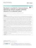 Glycolysis is essential for chemoresistance induced by transient receptor potential channel C5 in colorectal cancer