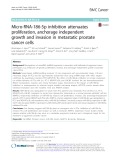 Micro-RNA-186-5p inhibition attenuates proliferation, anchorage independent growth and invasion in metastatic prostate cancer cells