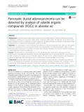 Pancreatic ductal adenocarcinoma can be detected by analysis of volatile organic compounds (VOCs) in alveolar air