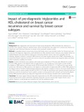 Impact of pre-diagnostic triglycerides and HDL-cholesterol on breast cancer recurrence and survival by breast cancer subtypes