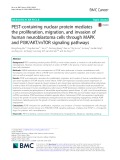 PEST-containing nuclear protein mediates the proliferation, migration, and invasion of human neuroblastoma cells through MAPK and PI3K/AKT/mTOR signaling pathways
