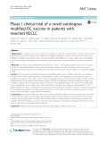 Phase I clinical trial of a novel autologous modified-DC vaccine in patients with resected NSCLC