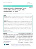 Incidence trends and patterns of breast cancer in Sri Lanka: An analysis of the national cancer database