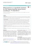 Mixed response on regorafenib treatment for GIST (gastro-intestinal stromal tumor) according to 18F–FDG-PET/CT